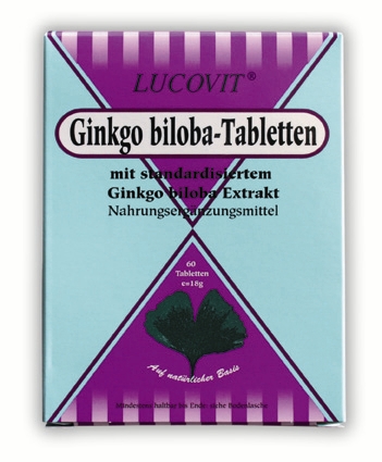 Ginkgo biloba 100mg Tabletten Lucovit 60St